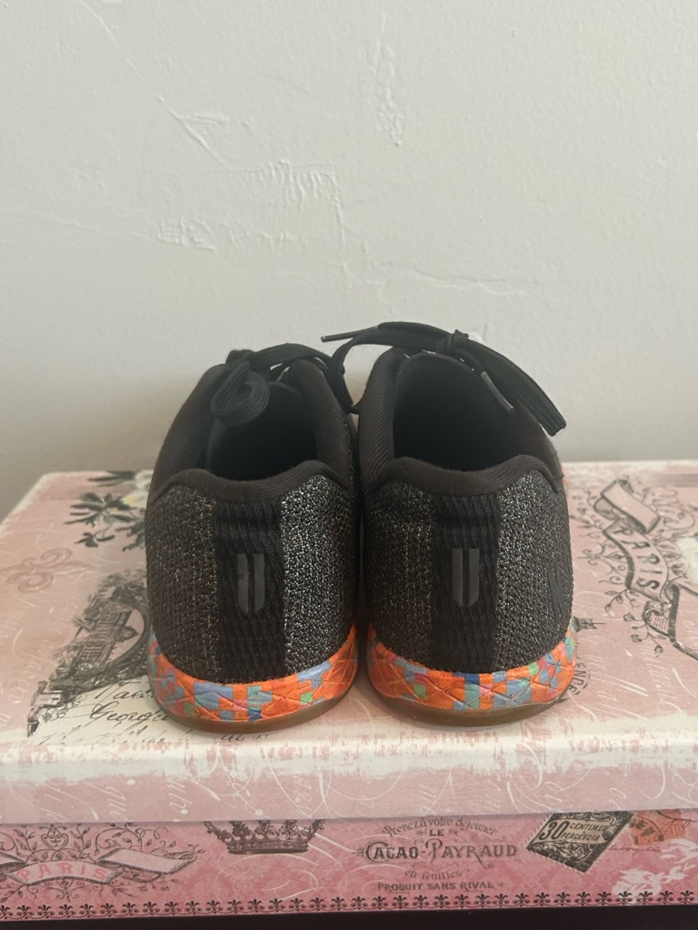 NOBULL Black Knit Sneaker with Multicolor Check Insole - Picture 3 of 7